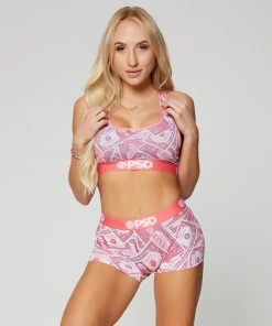 PSD Underwear Pink Dollars Sports Bra