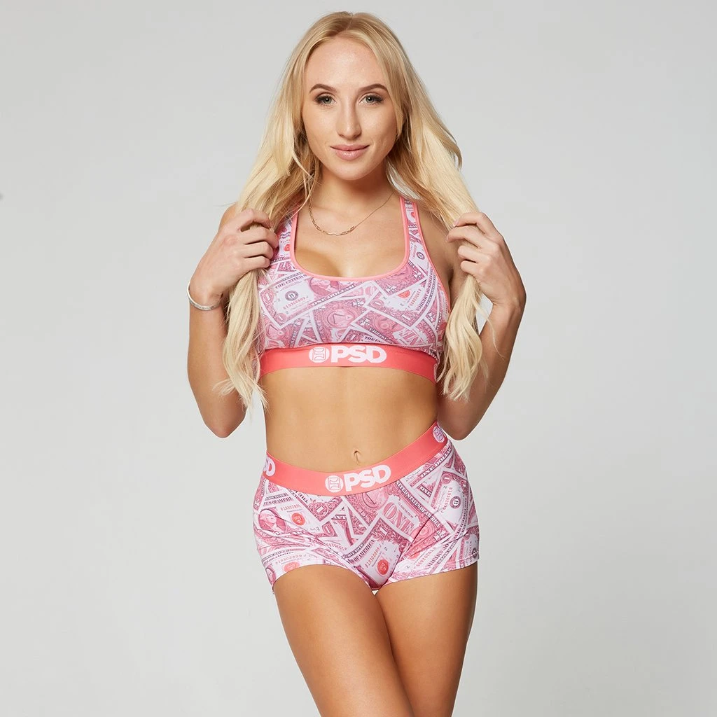 PSD Underwear Pink Dollars Boy Short 1 PSD Underwear Pink Dollars Boy Short