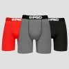 PSD Underwear 7" Cotton 3-Pack - Red/Grey/Black CORE BASICS