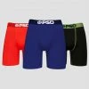 PSD Underwear CORE BASICS 7" Cotton 3-Pack - Red/Navy/Black
