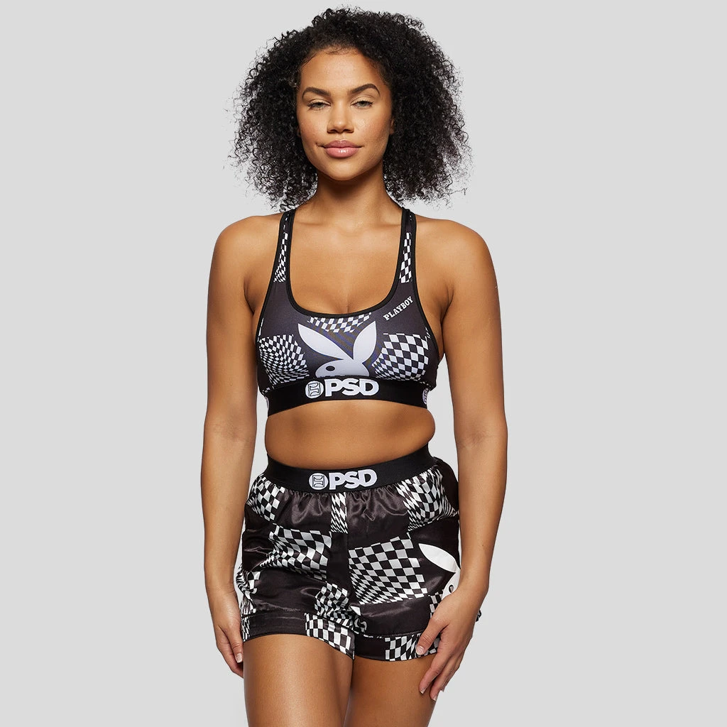 PSD Underwear Playboy - Warp Check Women's Boxer 1 PSD Underwear Playboy - Warp Check Women's Boxer