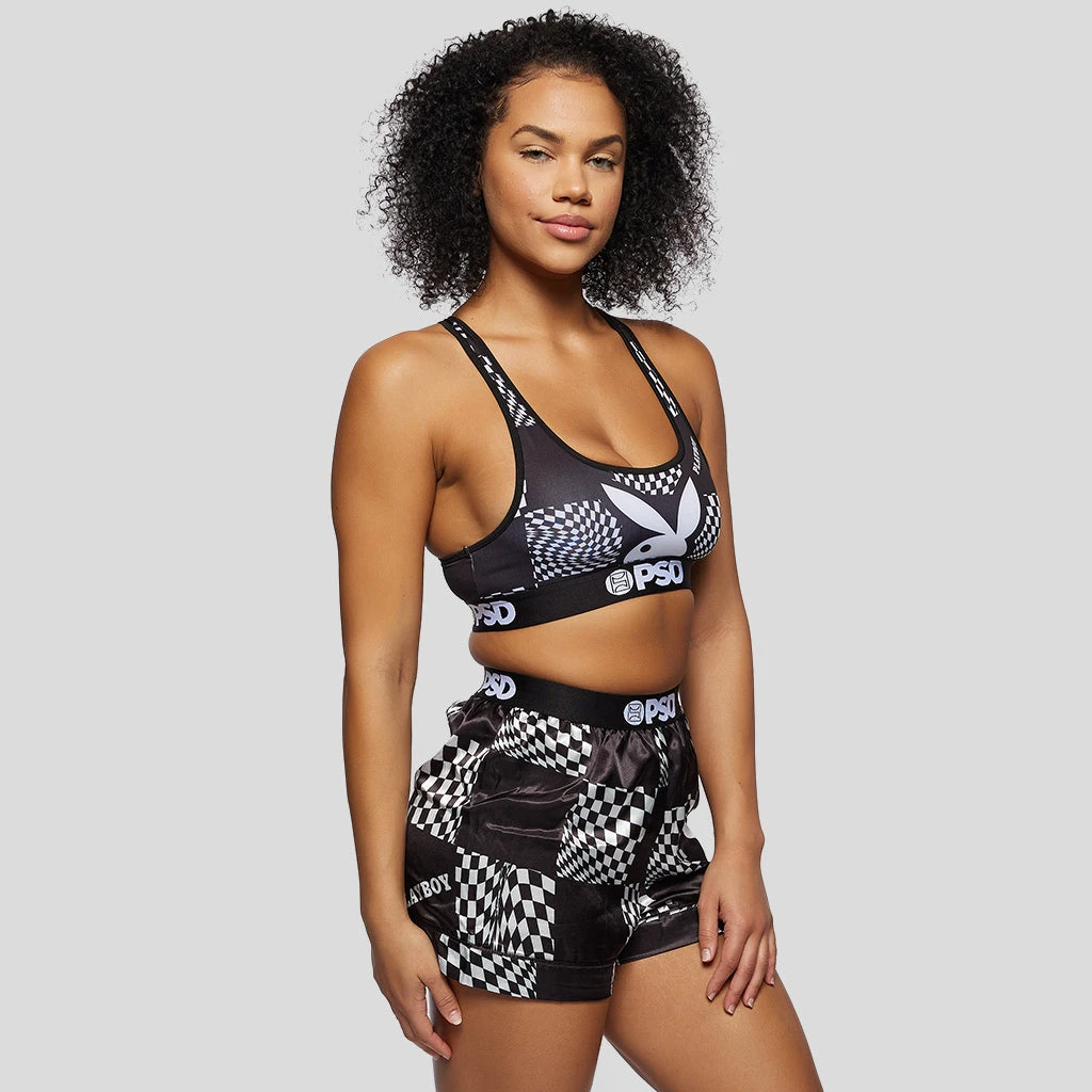 PSD Underwear Playboy - Warp Check Women's Boxer 2 PSD Underwear Playboy - Warp Check Women's Boxer