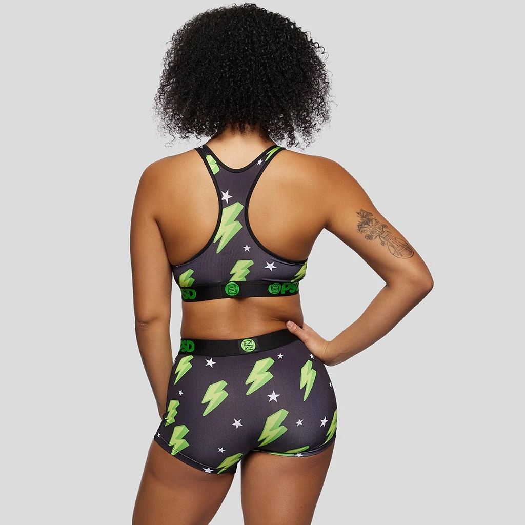 PSD Underwear Lightning Pop Lime Sports Bra 3 PSD Underwear Lightning Pop Lime Sports Bra
