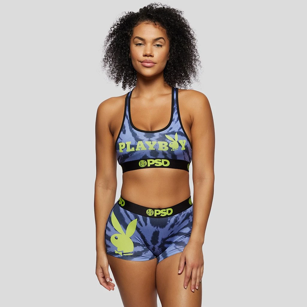 PSD Underwear Playboy - Tie Dye Logo Sports Bra 1 PSD Underwear Playboy - Tie Dye Logo Sports Bra