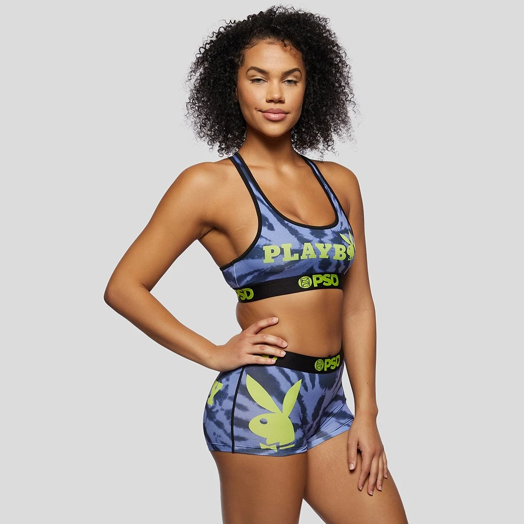 PSD Underwear Playboy - Tie Dye Logo Sports Bra 2 PSD Underwear Playboy - Tie Dye Logo Sports Bra