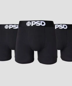 PSD Underwear Cotton 3-Pack 5" Mid - Black