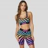 PSD Underwear Rainbow Zebra Biker Short