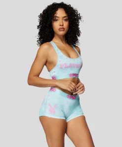 PSD Underwear Playboy - Bunny Y2K Teal Boy Short