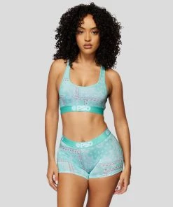 PSD Underwear Rich Bandana Teal Boy Short