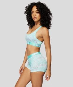 PSD Underwear Rich Bandana Teal Sports Bra