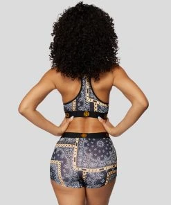PSD Underwear Rich Bandana Black Sports Bra