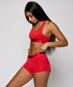 PSD Underwear Solids Sports Bra - Red