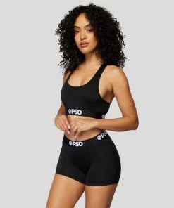 PSD Underwear Solids Boy Short Long - Black