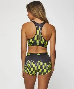 PSD Underwear Neon Drip Check Sports Bra