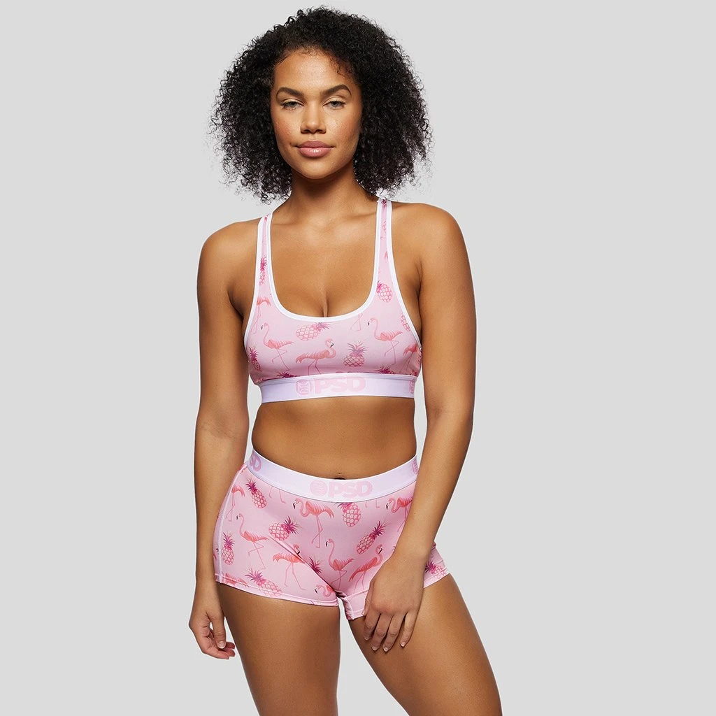 PSD Underwear Pink Flamingo Sports Bra 2 PSD Underwear Pink Flamingo Sports Bra