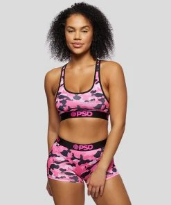 PSD Underwear Pink Camo Sports Bra